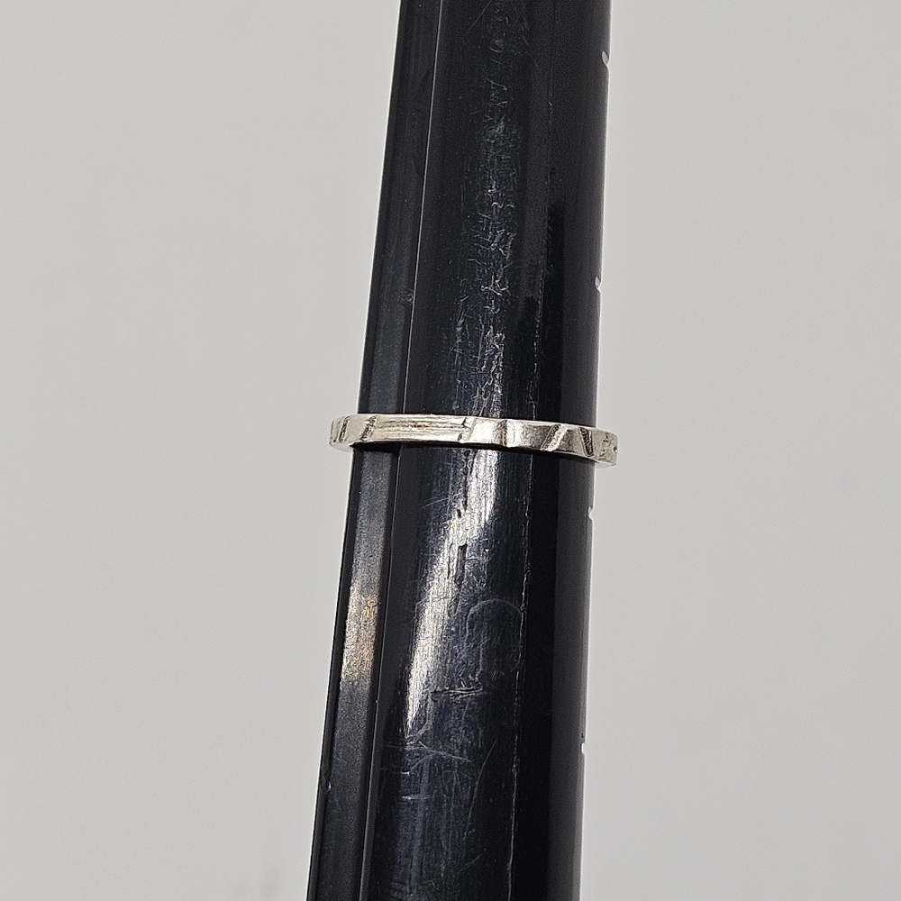 Textured Sterling Silver Stackable Ring Size 4.75 - image 4